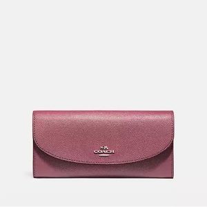 Coach Crossgrain Leather Slim Wallet